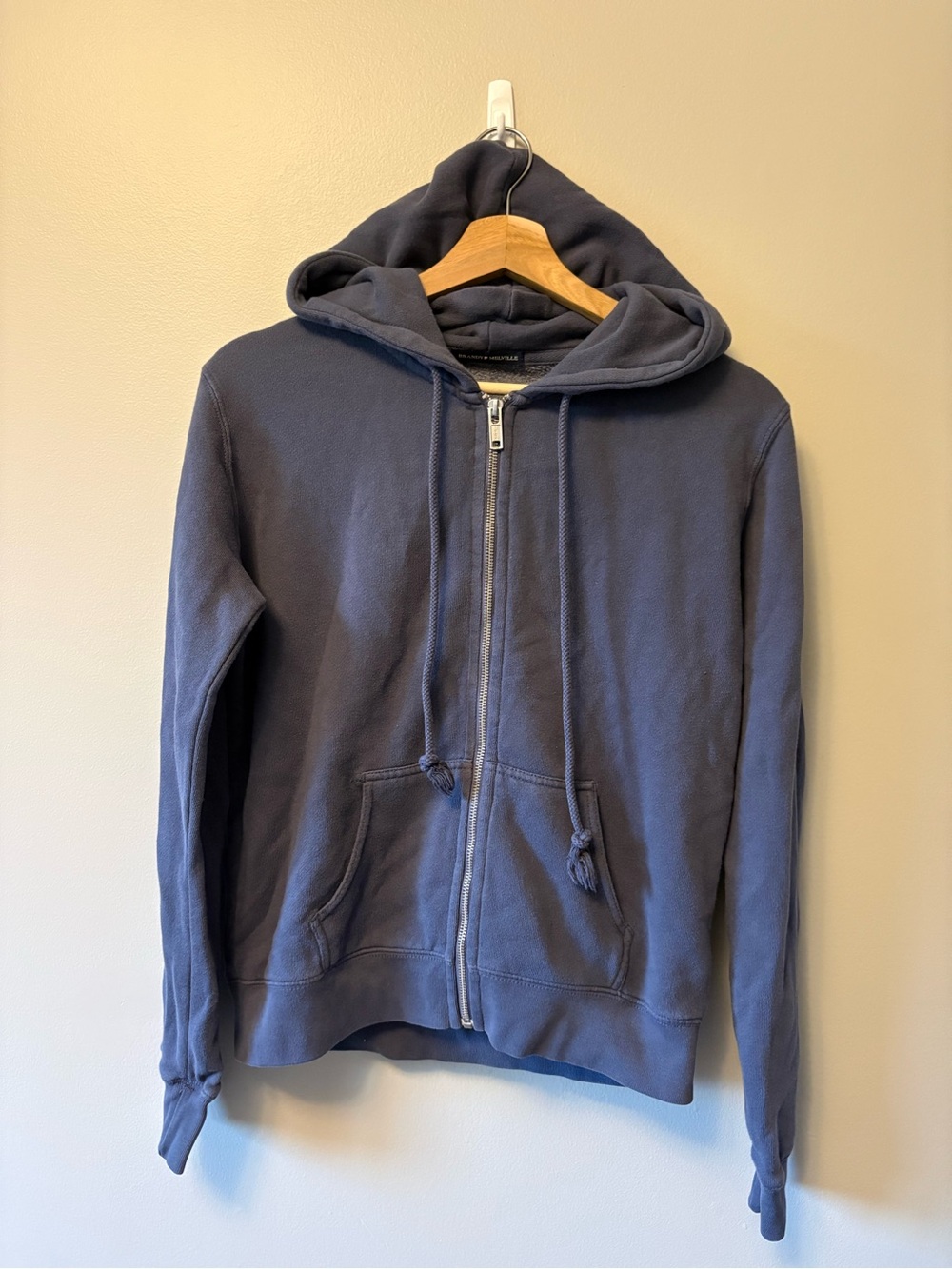 Brandy Melville Zip Up Sweater Navy